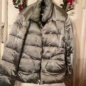 Silver puffer coat from NY & company.